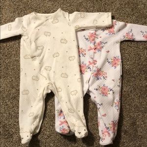 3/$15.  Set of 2 footie pajamas